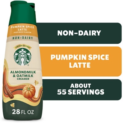 Starbucks Pumpkin Spice Flavored Almondmilk & Oatmilk Non Dairy Liquid Coffee Creamer - 28 Fl. Oz.