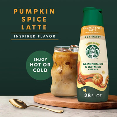 Starbucks Pumpkin Spice Flavored Almondmilk & Oatmilk Non Dairy Liquid Coffee Creamer - 28 Fl. Oz. - Image 3