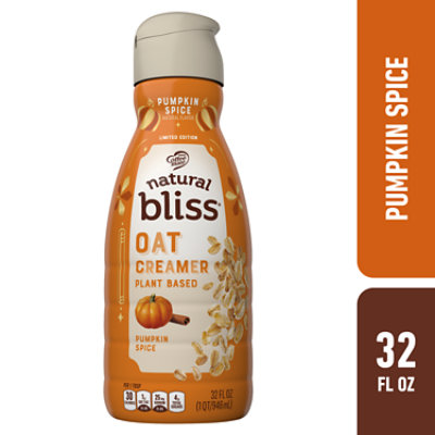 Coffee mate Natural Bliss Pumpkin Spice Oat Milk Liquid Creamer Bottle - 32 Fl. Oz. - Image 1