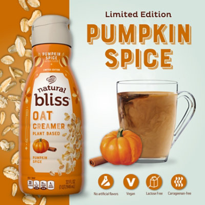 Coffee mate Natural Bliss Pumpkin Spice Oat Milk Liquid Creamer Bottle - 32 Fl. Oz. - Image 2