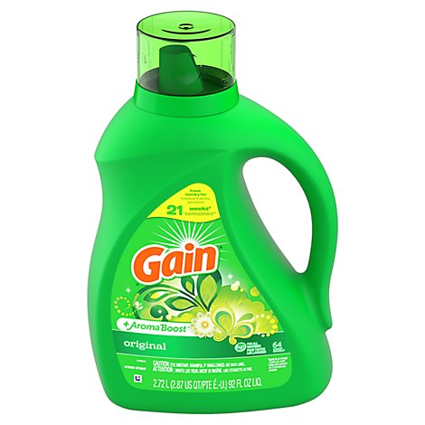 Gain Laundry Detergent Liquid 2x High Suds Regular - 92 FZ