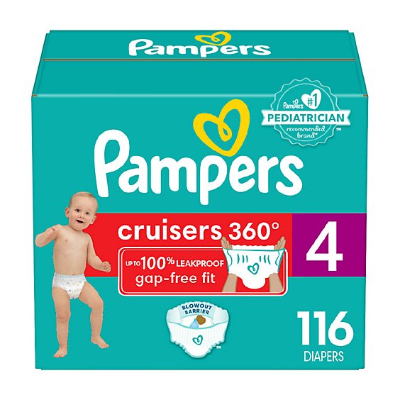 Pampers Cruisers 360 Fit Diapers Size 4 1/116 - Each