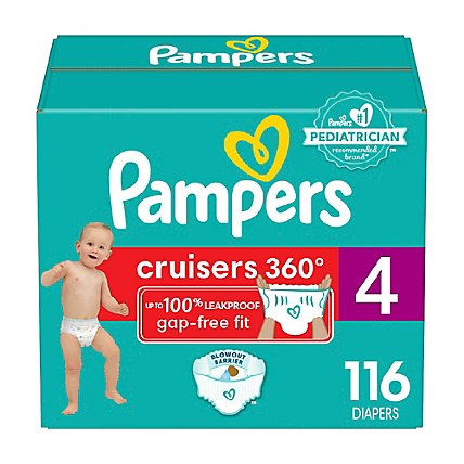 Pampers Cruisers 360 Fit Diapers Size 4 1/116 - Each - Image 1