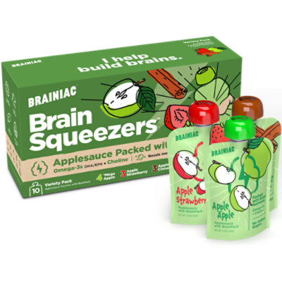 Brainiac Applesauce Variety Kids - 32 OZ