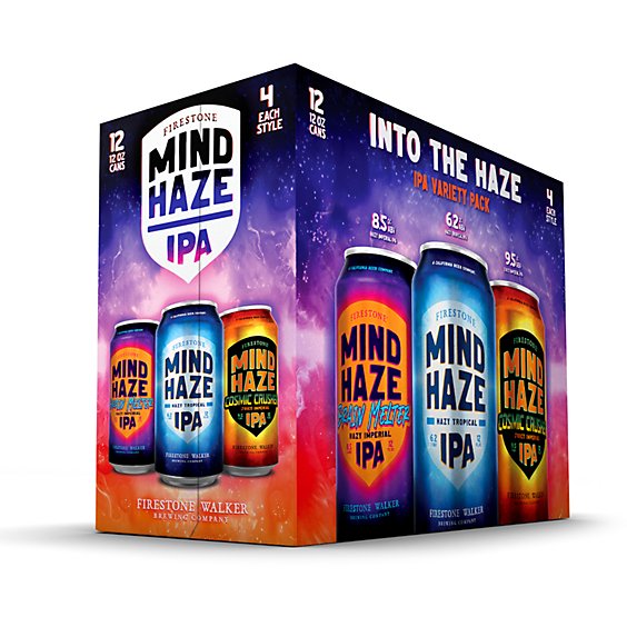 Firestone Walker Mind Haze Variety IPA Beer In Cans - 12-12 Fl. Oz.