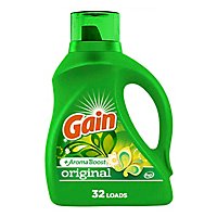 Gain Laundry Detergent Liquid 2x High Suds Regular Aroma Boost - 46 FZ - Image 1