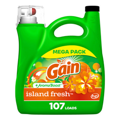 Gain Lndry Detrgent Liq 2x High Suds Island Fresh Regular - 154 FZ
