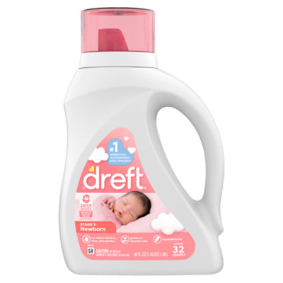 Dreft Stage 1 Newborn Baby Liquid Laundry Detergent 32 Loads - 46 Fl. Oz. - Image 2