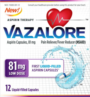 Vazalore 81 Mg Liquid-filled Aspirin Capsules - 12 CT - Image 2