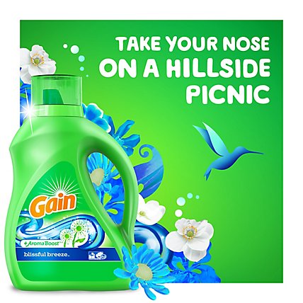 Gain Aroma Boost HE Compatible Blissful Breeze Scent Liquid Laundry Detergent - 92 Fl. Oz. - Image 3