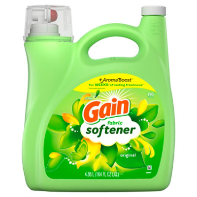 Gain 190 Loads HE Compatible Original Scent Fabric Softener - 164 Fl. Oz. - Image 4