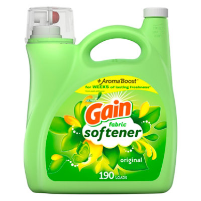 Gain 190 Loads HE Compatible Original Scent Fabric Softener - 164 Fl. Oz. - Image 1