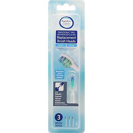 Signature Care Advanced Clean Replacement Brush Heads - 3 CT - Image 2