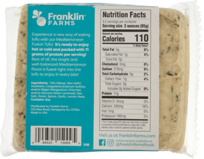 Franklin Farms Tofu Mediterranean Fusion - 10 OZ - Image 6