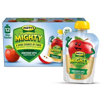 Mott's Mighty Honeycrisp Apple Applesauce Clear Pouches- 12-3.2 Oz - Image 2