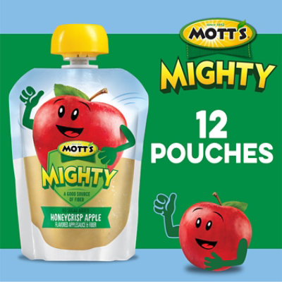 Mott's Mighty Honeycrisp Apple Applesauce Clear Pouches- 12-3.2 Oz - Image 3