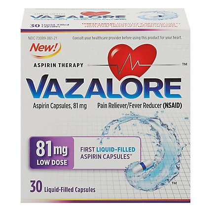 Vazalore 81 Mg Liquid-filled Aspirin Capsules Bottle Each - 30 CT - Image 3