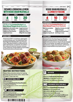 Cooked Perfect Plant Based Veggie Grain Meatballs - 11.25 Oz - Image 6