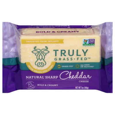 Truly Grass Fed Cheese Wedge Cheddr Shar - 7 OZ - Image 3