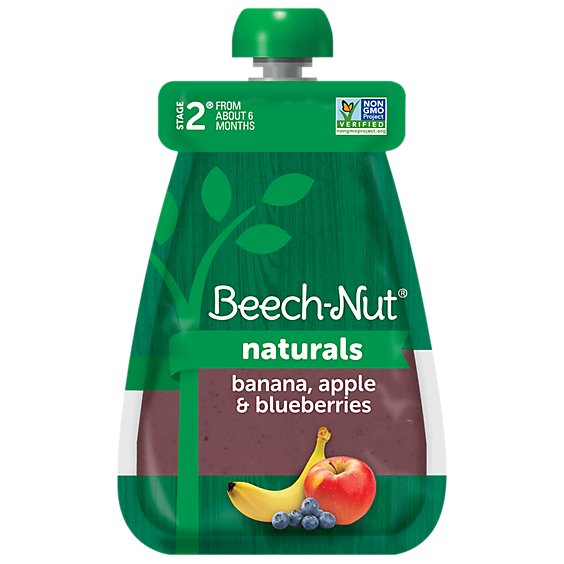 Beech-Nut Naturals Stage 2 Banana Apple & Blueberries Baby Food - 3.5 Oz