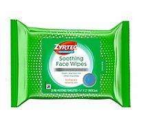 Zyrtec Soothing Face Wipes - 25 CT