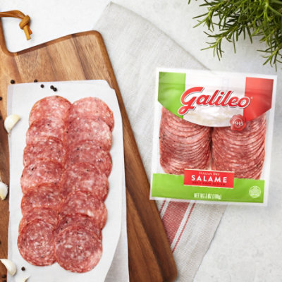 Galileo Salame Deli Thin Sliced Italian Dry Salame 7 Oz. - EA - Image 2