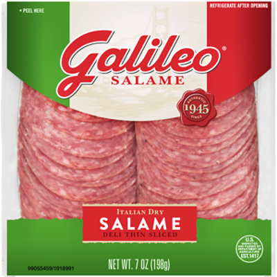 Galileo Salame Deli Thin Sliced Italian Dry Salame 7 Oz. - EA - Image 3