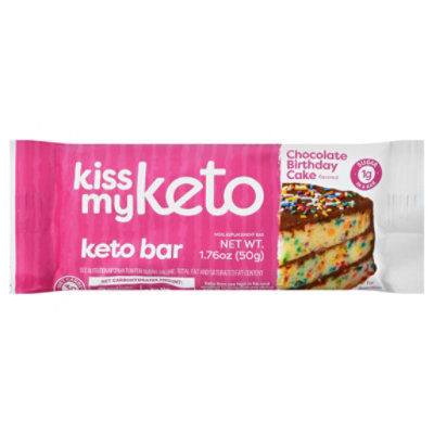Kiss My Keto Bar Keto White Bday Cake - 1.76 OZ