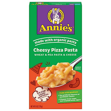 Annies Cheesy Pizza Wheat And Pea Pasta - 6 OZ