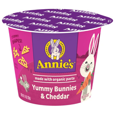 Annies Yummy Bunnies & Cheddar Pasta & Cheese Micro Cup - 1.4 OZ - Image 3