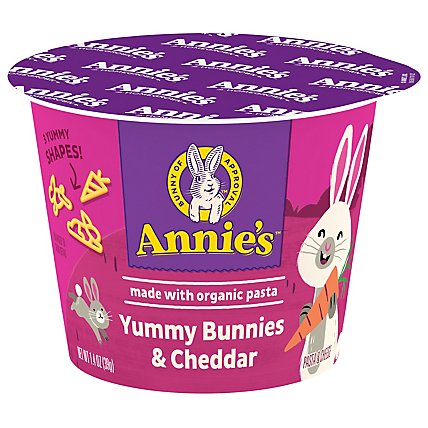 Annies Yummy Bunnies & Cheddar Pasta & Cheese Micro Cup - 1.4 OZ - Image 2