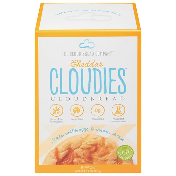 Cheddar Cloudies Cloudbread Is Gluten Free Sugar Free Carb Free Keto Fri - 6.4 OZ