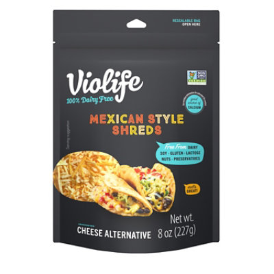 Violife Just Like Mexican Style Shreds Shredded Cheese Dairy-Free Vegan - 8 Oz - Image 1