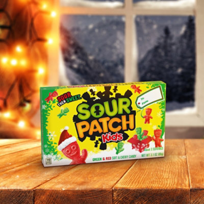 SOUR PATCH KIDS Red & Green Soft & Chewy Holiday Candy - 3.1 Oz - Image 4