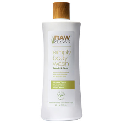 Raw Sugar Body Wash Green Tea Cucumber Aloe Vera - 25 Fl. Oz. - Image 3