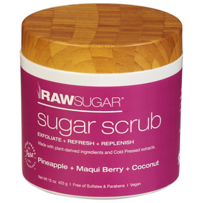 Raw Sugar Sugar Scrub Pneapple Plus Maqui Berry Plus Coconut - 15 FZ - Image 2