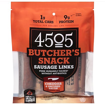 4505 Meats Sausage Cheddar Bacon Link - 6 OZ - Image 3