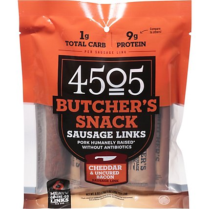 4505 Meats Sausage Cheddar Bacon Link - 6 OZ - Image 2