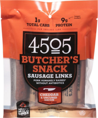 4505 Meats Sausage Cheddar Bacon Link - 6 OZ - Image 2