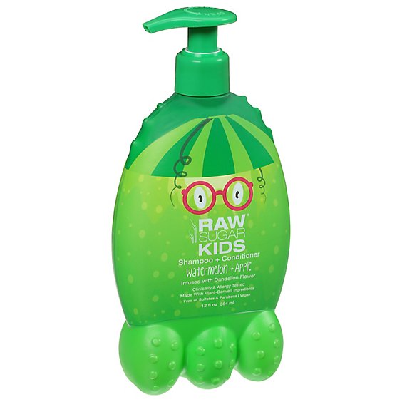 Raw Sugar Kids Watermelon Apple Shampoo Plus Condition - 12 Oz
