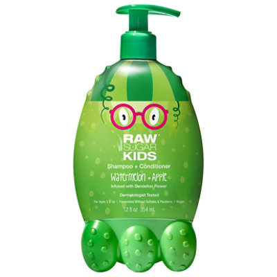 Raw Sugar Kids Watermelon Apple Shampoo Plus Condition - 12 Oz - Image 1