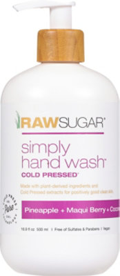 Raw Sugar Moisture Loving Hand Soap Pineapple Maqui Berry Coconut - 16.9 FZ - Image 2