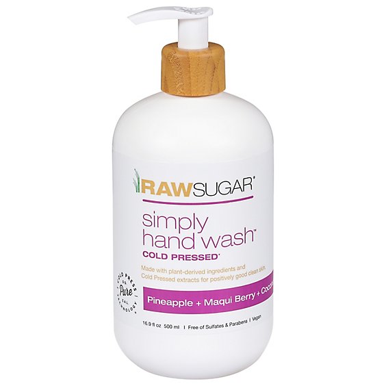 Raw Sugar Moisture Loving Hand Soap Pineapple Maqui Berry Coconut - 16.9 FZ