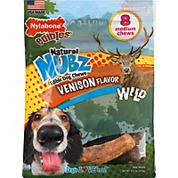 Nylabone Natural Nubz Venison Flavored Split Dental Chew Dog Treats - 8 Count - Image 2