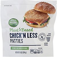 Open Nature Plant Based Chick'n Less Patties - 10 OZ - Image 2