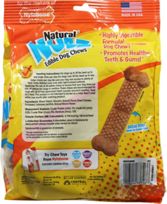 Nylabone Natural Nubz Chicken Bones Dental Chew Dog Treats - 8 Count - Image 5