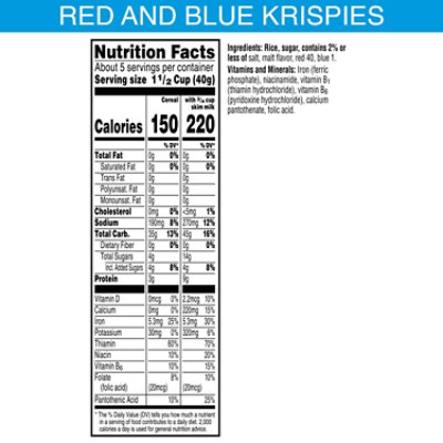 Rice Krispies Red And Blue Cereal - 7.5 OZ - Image 5