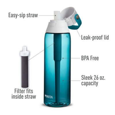 Brita BPA Free Sea Glass Premium Filtered Water Bottle - 26 Oz - Image 4