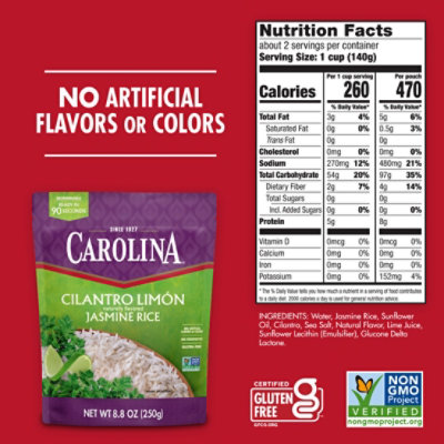 Carolina Cilantro Lime Rice With Sea Salt Ready To Serve - 8.8 OZ - Image 4