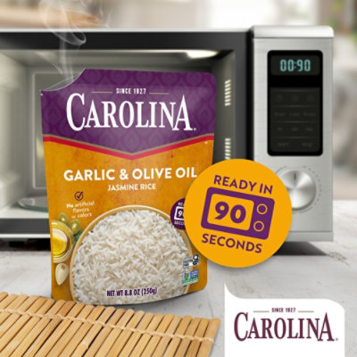 Carolina Jasmine Rice Garlic & Olive Oil Ready To Serve - 8.8 OZ - Image 2